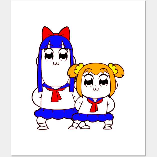 Popuko and Pipimi Pop Team Epic Wall Art by OtakuPapercraft